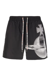 Bermuda mare in poliestere nero -  | Wise