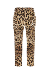 Printed cotton blend pants -  | Wise