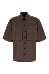 Chocolate cotton blend shirt -  | Wise
