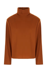 Blusa in seta stretch caramello -  | Wise