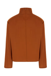 Blusa in seta stretch caramello -  | Wise