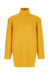 Ochre stretch wool blend sweater -  | Wise