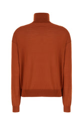 Maglione in misto lana stretch mattone -  | Wise