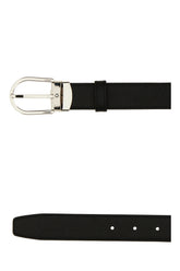 Black leather reversible belt -  | Wise
