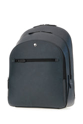 Midnight blue leather medium backpack -  | Wise