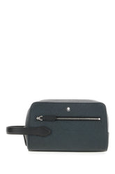 Midnight blue leather clutch -  | Wise
