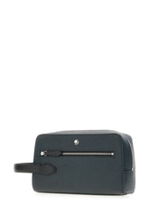 Midnight blue leather clutch -  | Wise