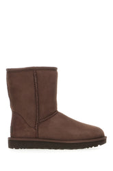 Chocolate suede Classic Short II ankle boots -  | Wise