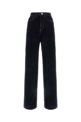 Midnight blue velvet pants -  | Wise