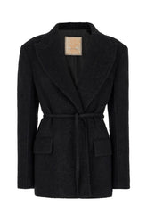 Black wool blend blazer -  | Wise