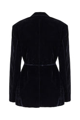 Midnight blue wool blend blazer -  | Wise