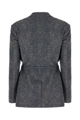Melange grey wool blend blazer -  | Wise