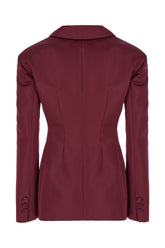 Grape polyester blend blazer -  | Wise