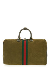Olive green suede travel bag -  | Wise