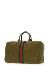 Olive green suede travel bag -  | Wise