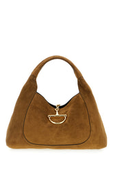 Brown suede maxi Softbit handbag -  | Wise