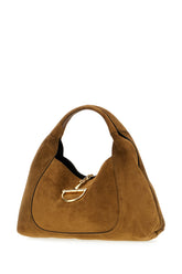 Brown suede maxi Softbit handbag -  | Wise