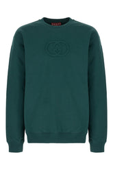 Felpa in cotone verde bottiglia -  | Wise