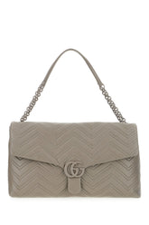 Grey nappa leather shoulder bag -  | Wise