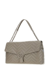 Grey nappa leather shoulder bag -  | Wise