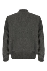 Bomber imbottito reversibile in lana ricamata -  | Wise