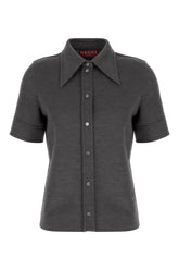Camicia in misto lana grigia -  | Wise