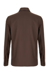 Camicia in twill cioccolato -  | Wise