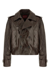 Chocolate leather jacket -  | Wise