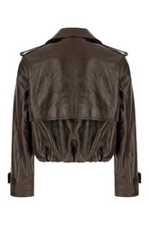 Chocolate leather jacket -  | Wise