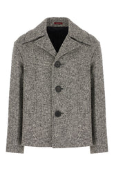 Multicolor stretch cotton blend coat -  | Wise