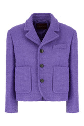 Purple cotton blend blazer -  | Wise