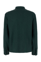 Bottle green silk shirt -  | Wise