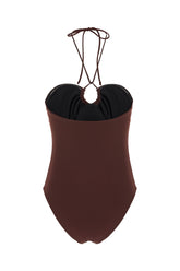 Plum stretch nylon swimsuit -  | Wise