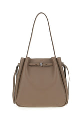 Dove grey leather shoulder bag -  | Wise