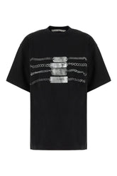 T-shirt oversize in cotone nero -  | Wise