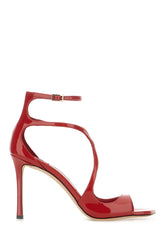 Red leather Azia sandals -  | Wise