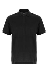 Polo in misto cotone nero -  | Wise