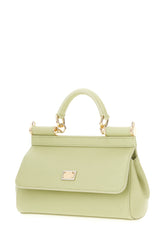 Pastel green leather small Sicily handbag -  | Wise