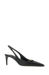Black leather slingback -  | Wise