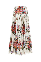 Printed cotton midi skirt -  | Wise