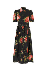 Printed cotton shirt dress -  | Wise