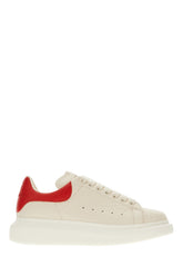 Sneakers in pelle avorio con tallone in pelle rosso -  | Wise