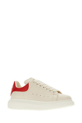 Sneakers in pelle avorio con tallone in pelle rosso -  | Wise
