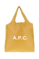 Ochre synthetic leather Ninon shopping bag -  | Wise