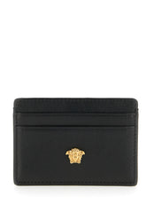 Black leather La Medusa card holder -  | Wise