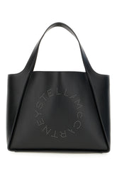 Black synthetic leather shopping bag -  | Wise