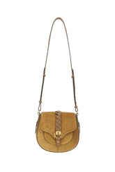 Khaki green suede Altay shoulder bag -  | Wise