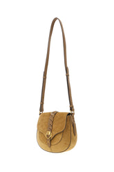 Khaki green suede Altay shoulder bag -  | Wise