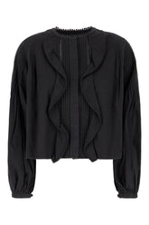 Blusa in cotone nero -  | Wise