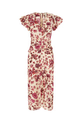 Printed stretch silk dress -  | Wise